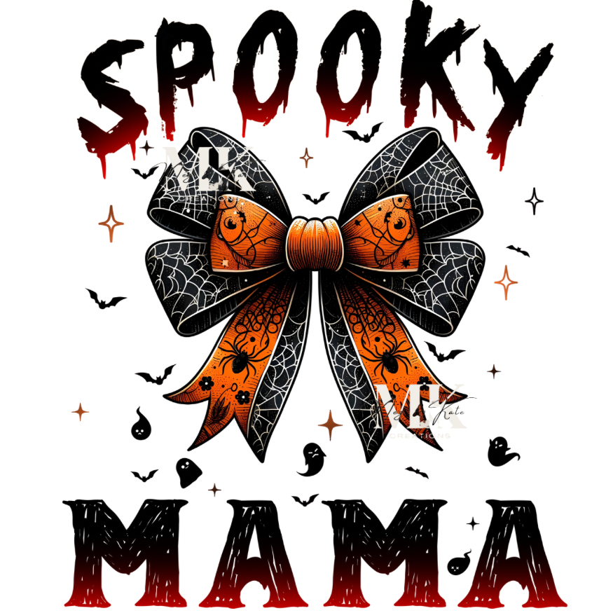 Spooky Mama Halloween Bow DTF TRANSFER