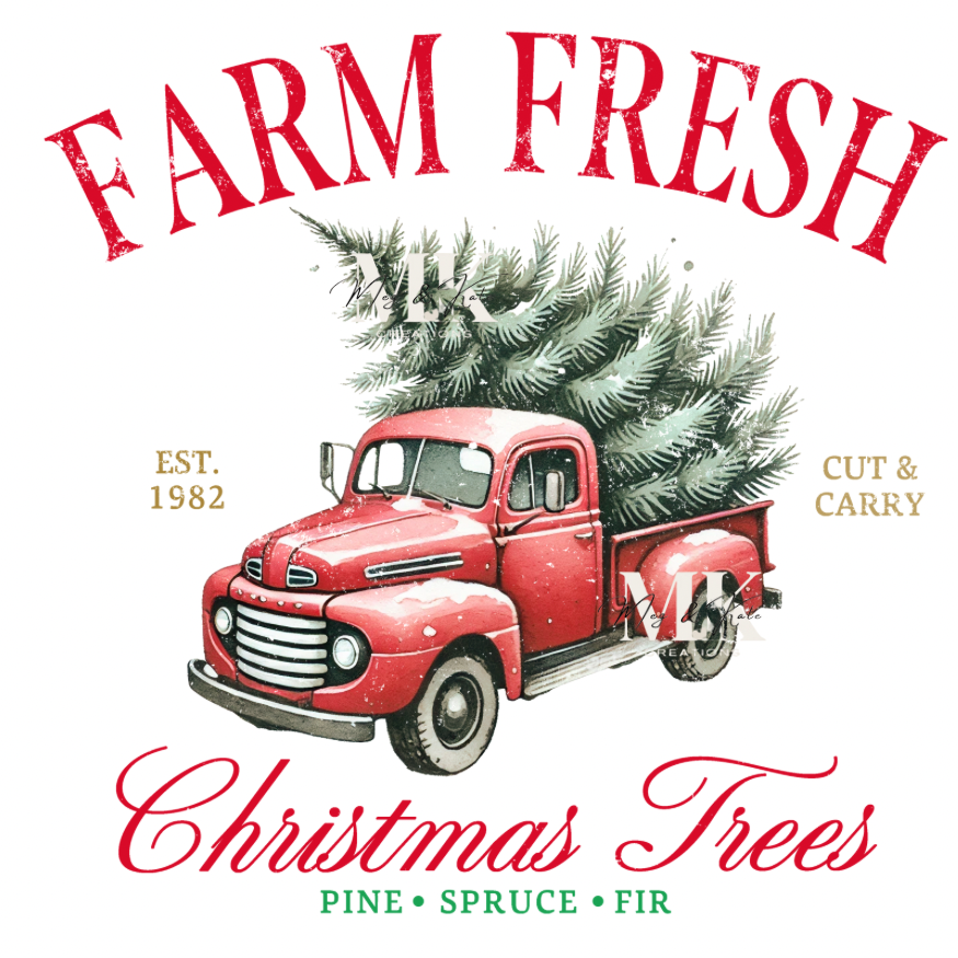 Farm Fresh Christmas Trees DTF TRANSFER