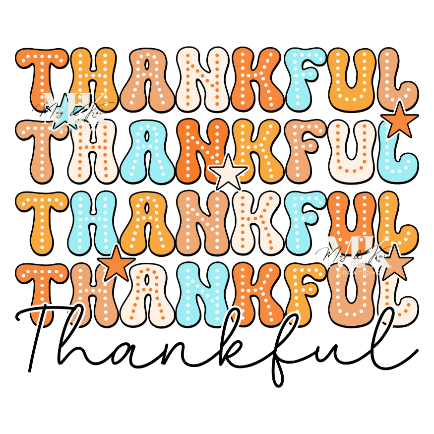 Thankful x5 DTF Transfer
