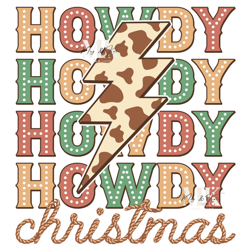 Howdy Christmas DTF Transfer