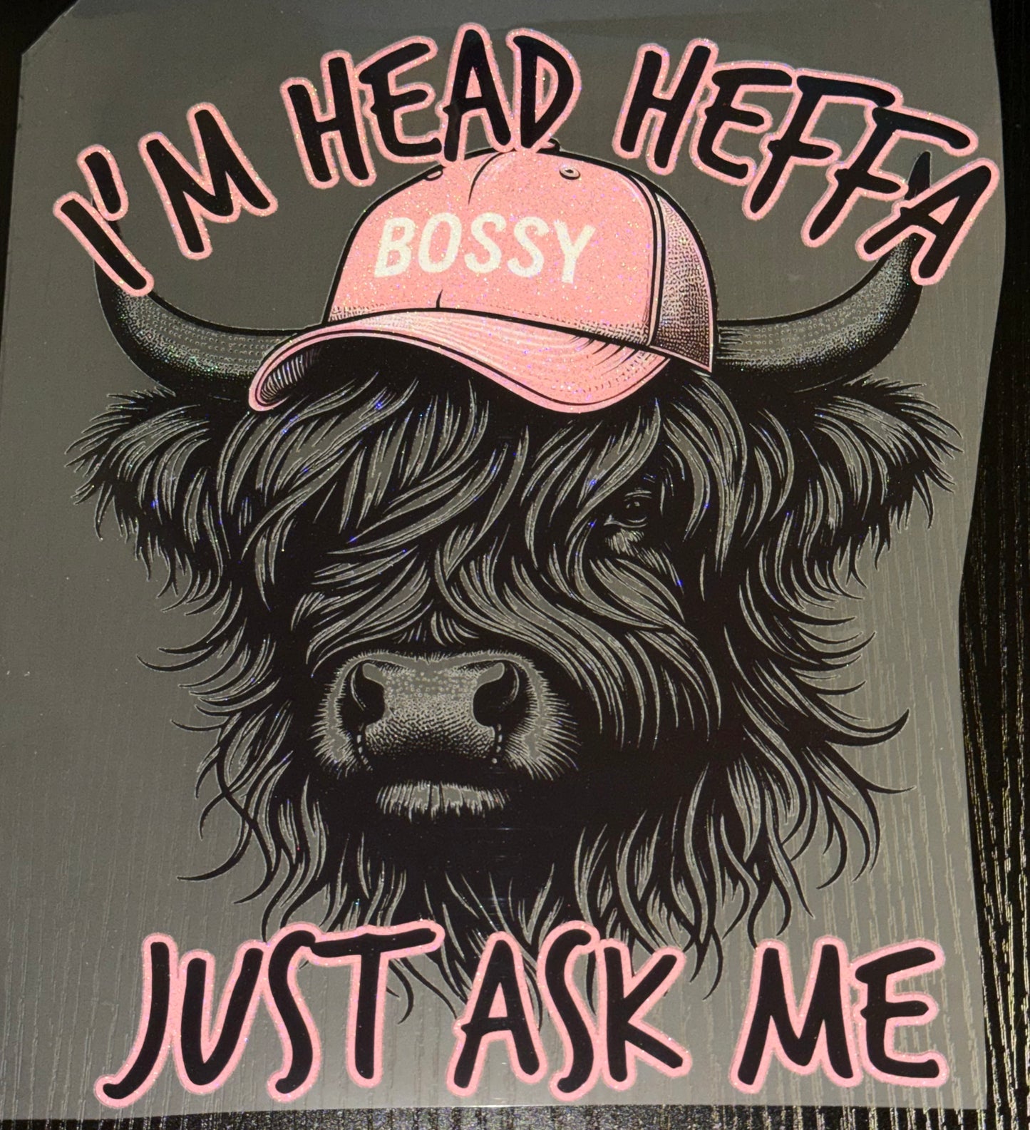 *PREORDER* I'm Head Heffa Glitter Screen Print