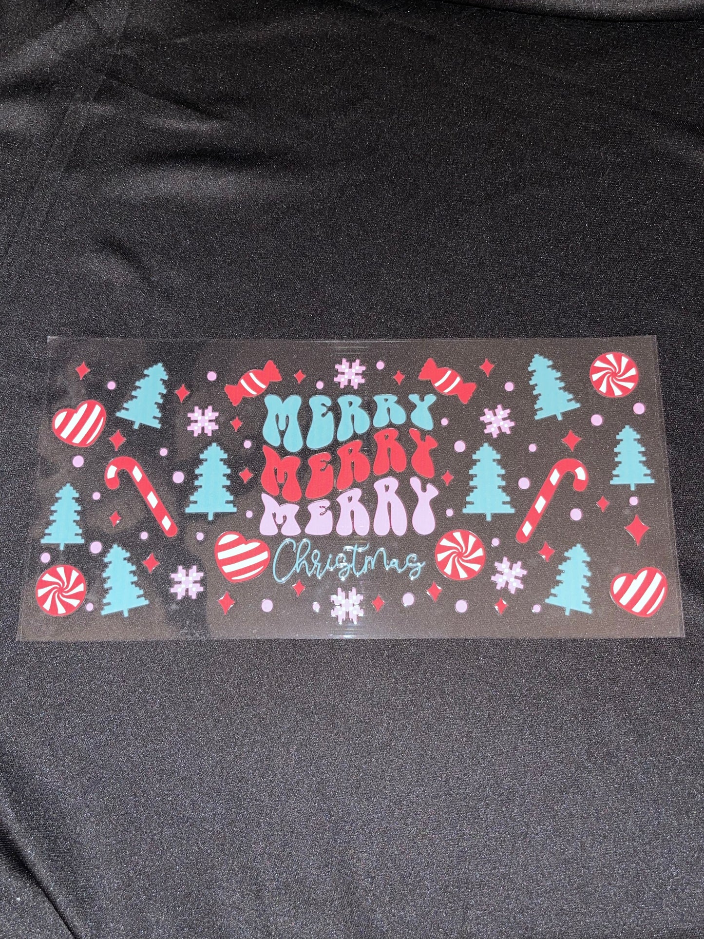 Merry Merry Merry Christmas UV DTF WRAP