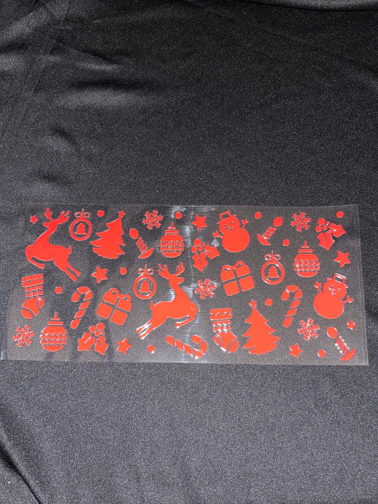 Red Christmas UV DTF WRAP