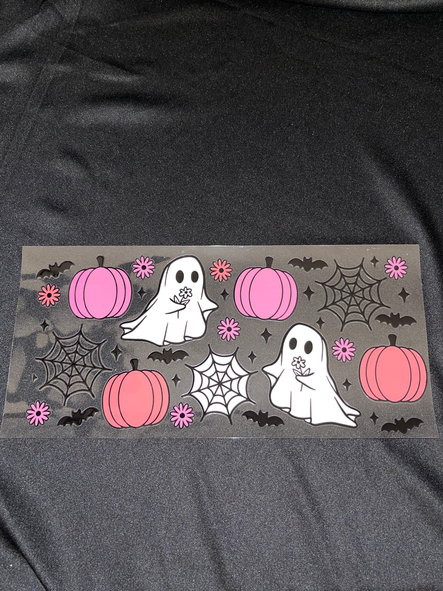 Pink Pumpkins & Ghosts UV DTF WRAP