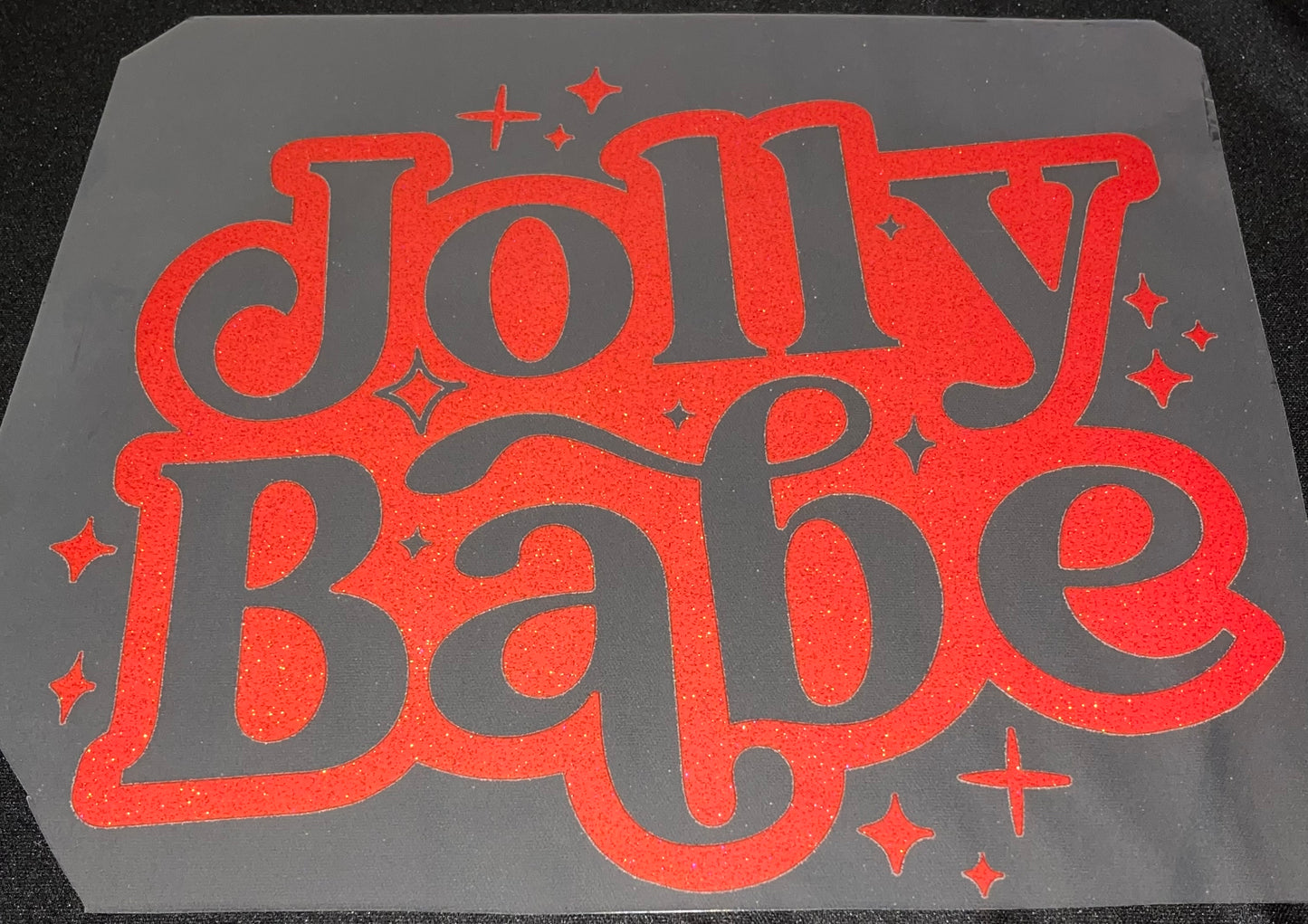 Jolly Babe Glitter Screen Print