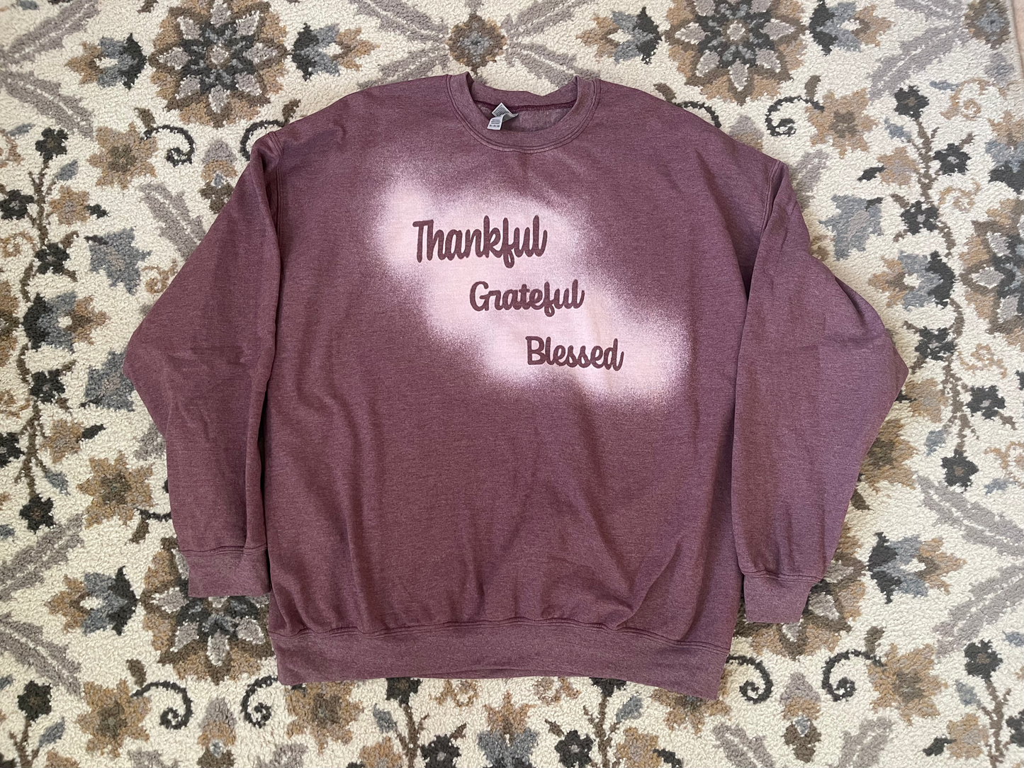 Bleached Thankful Grateful Blessed