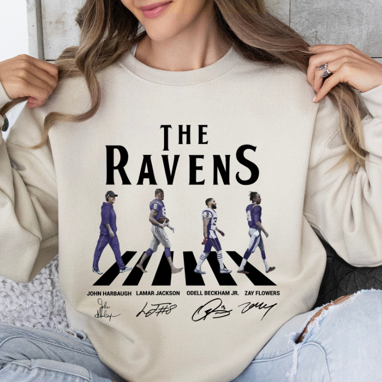 The Ravens Walking in Black