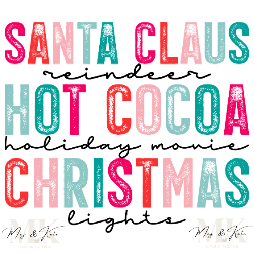 Santa Reindeer DTF TRANSFER