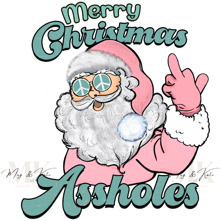 Merry Christmas A**Holes DTF TRANSFER