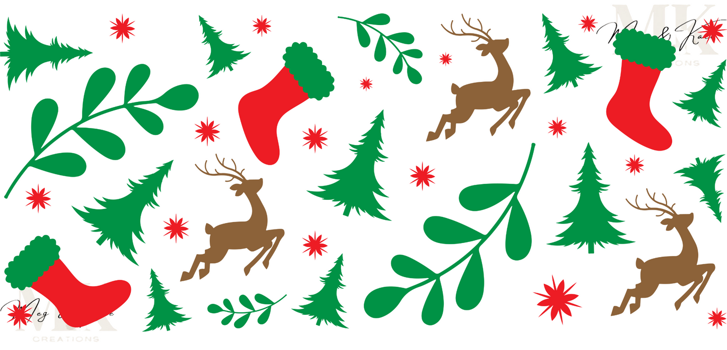 Reindeer & Trees UV DTF WRAP