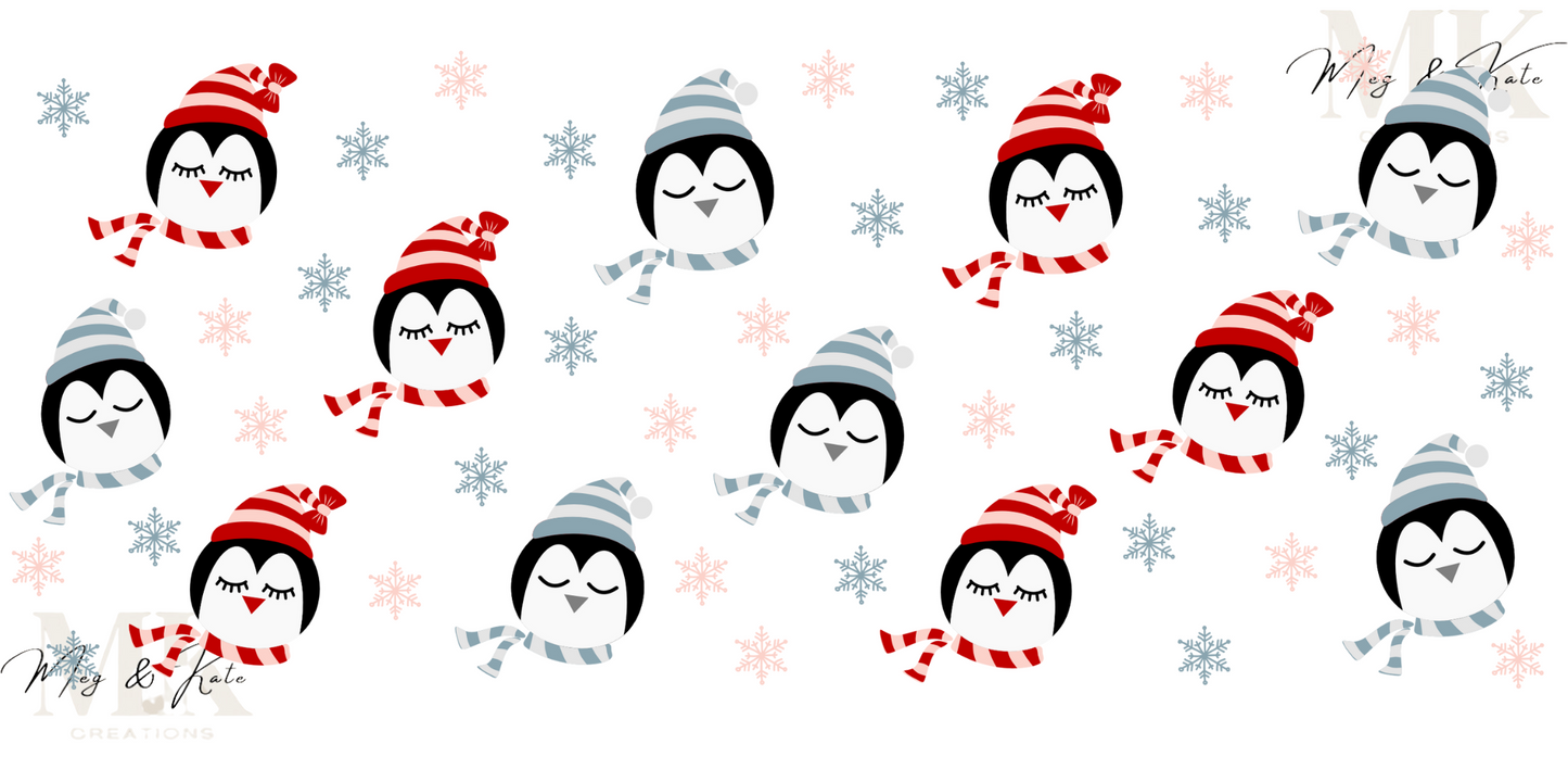 Christmas Penguins UV DTF WRAP
