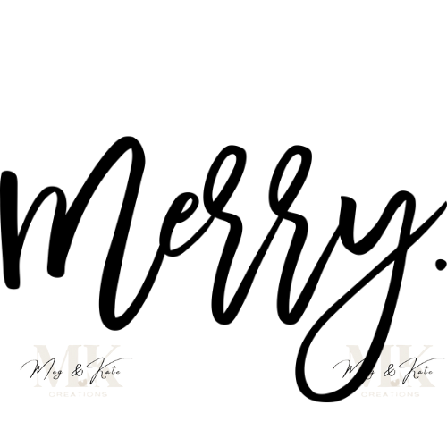 Merry in Black DTF TRANSFER