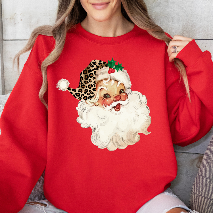 Vintage Santa Cheetah Print