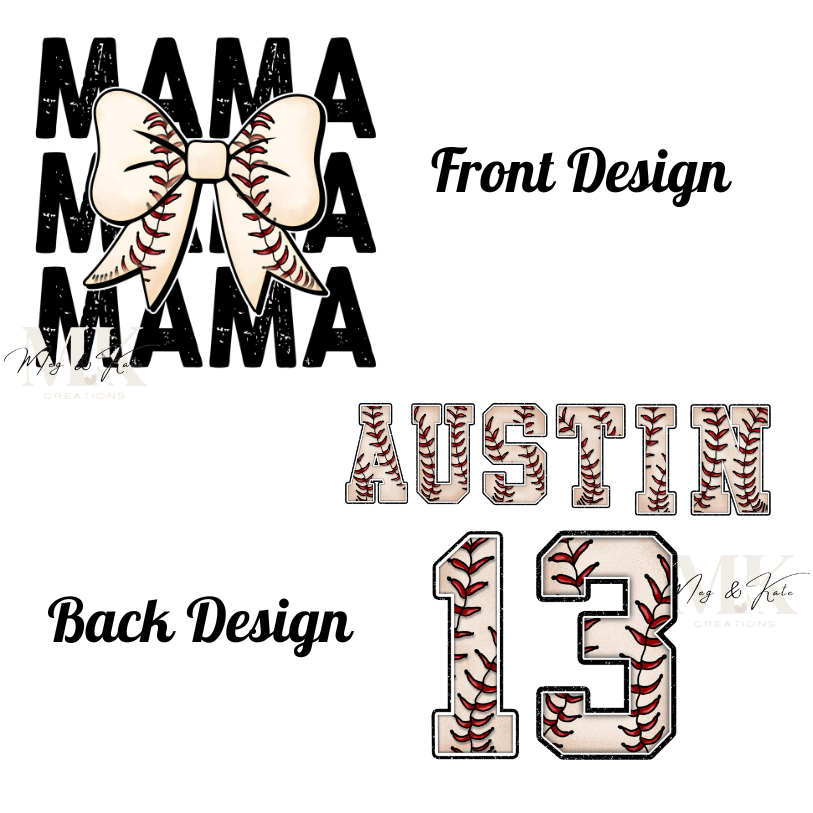 Baseball Mama Custom DTF TRANSFER