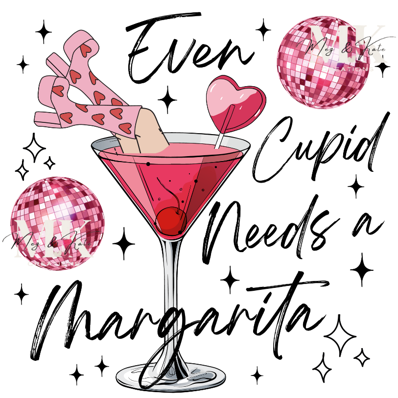 Even Cupid Needs a Margarita DTF TRANSFER