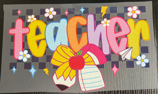 Teacher Glitter Screen Print
