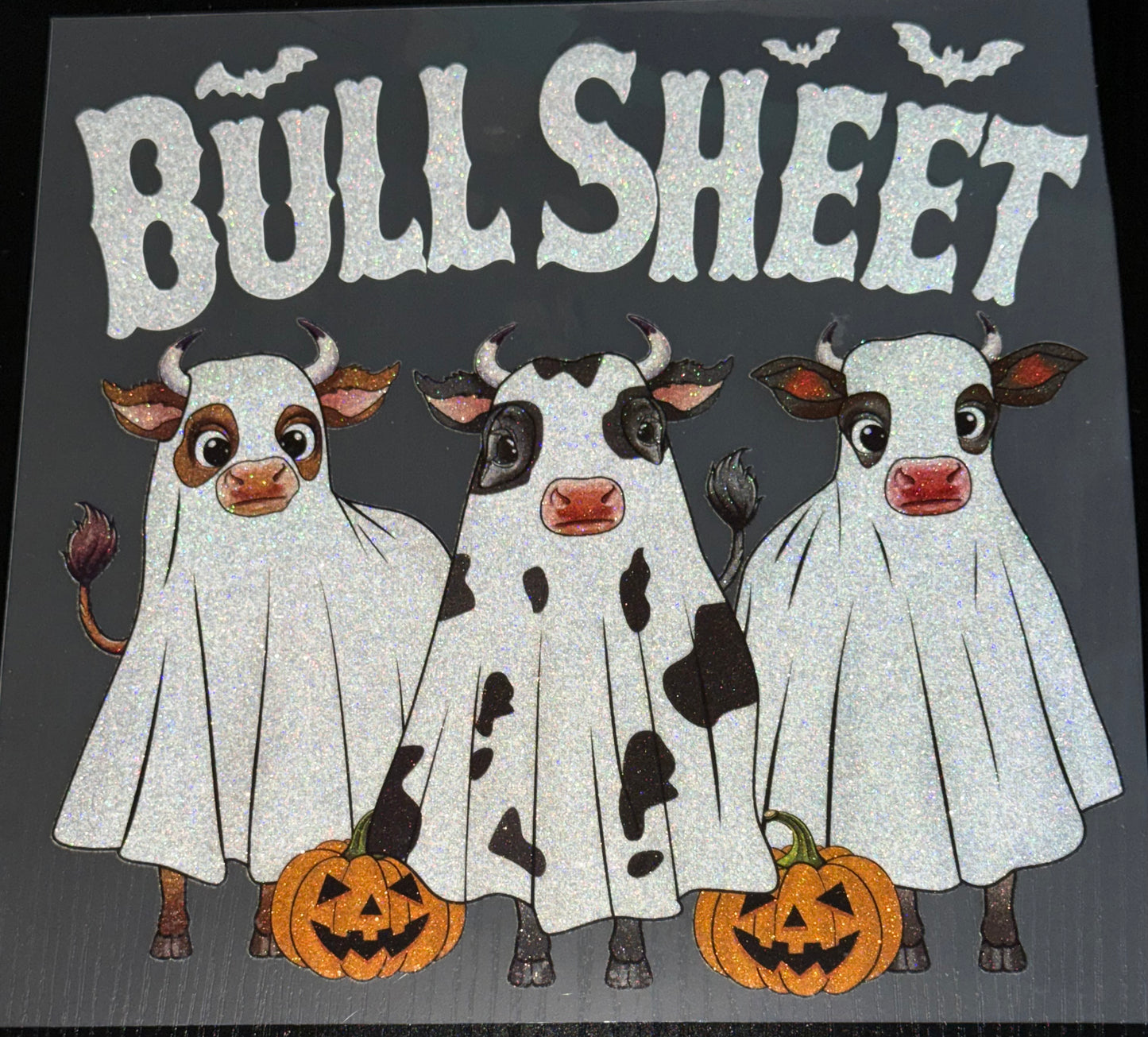 Bull Sheet Cows Glitter Screen Print