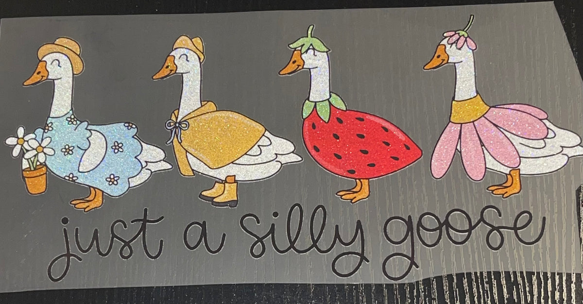 Silly Goose Glitter Screen Print