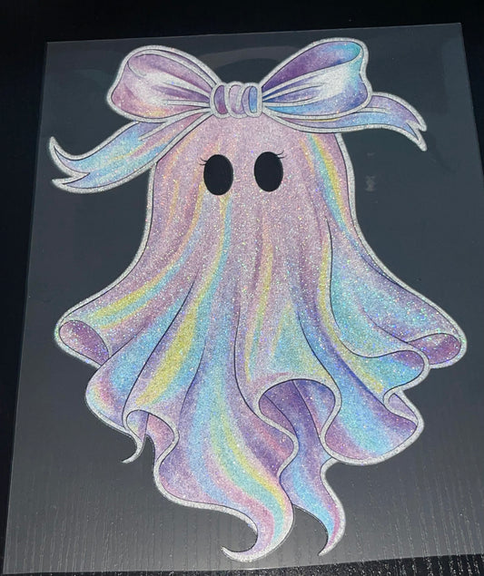 Irridecent Ghost Glitter Screen Print