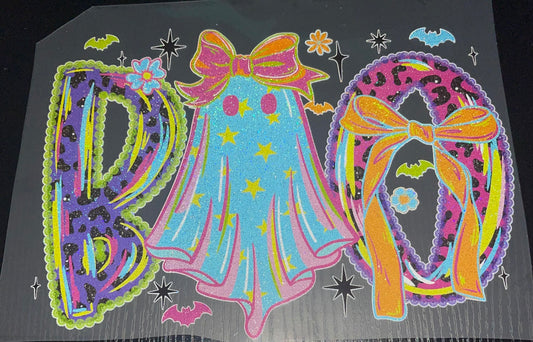 Neon Boo Glitter Screen Print
