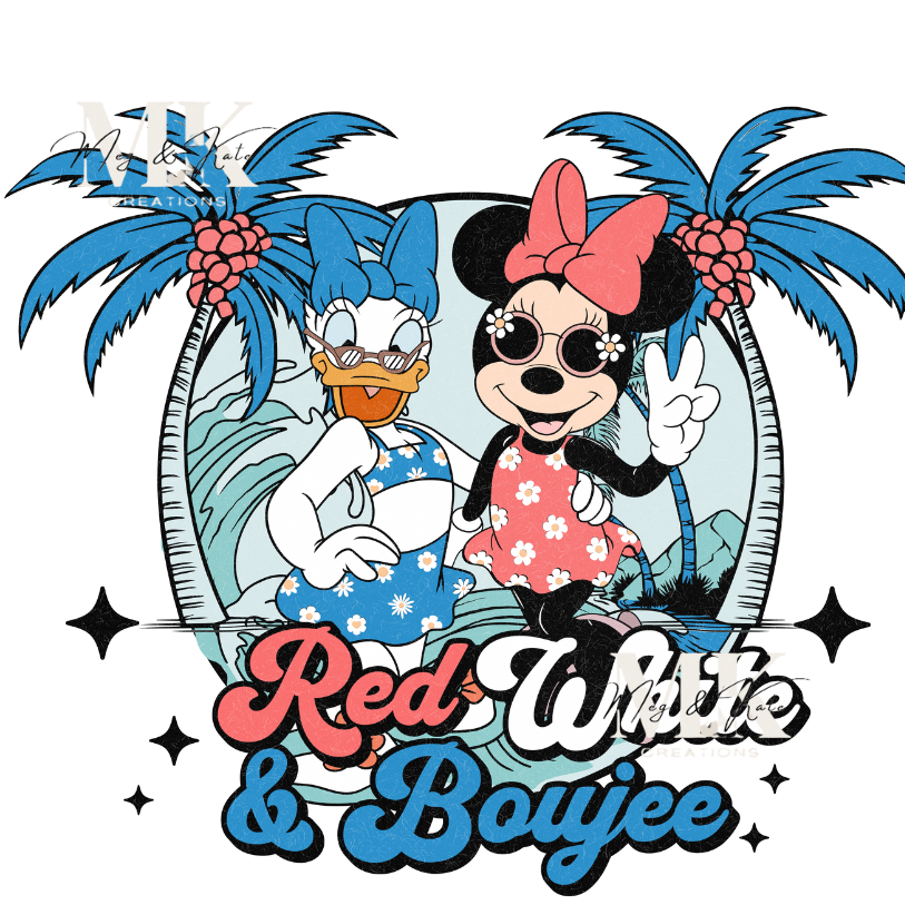 Characters Red White and Boujee DTF TRANSFER