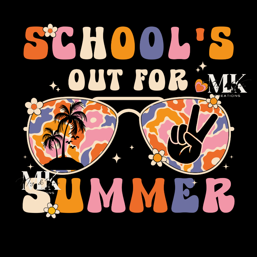 Groovy School's Out For Summer DTF TRANSFER