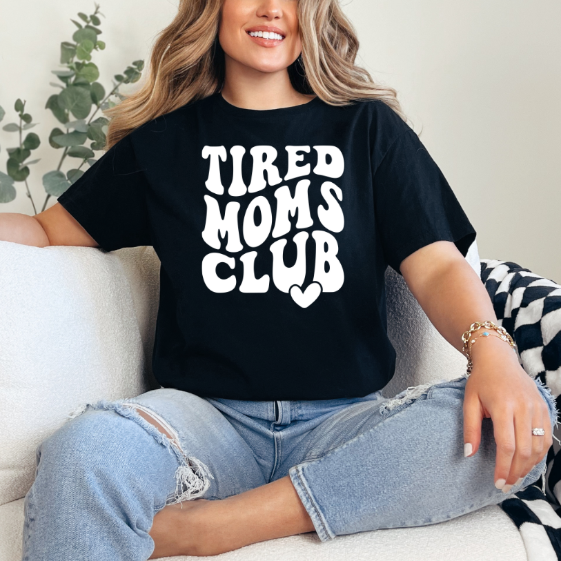 Tired Moms Club in White