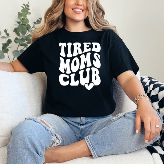 Tired Moms Club in White