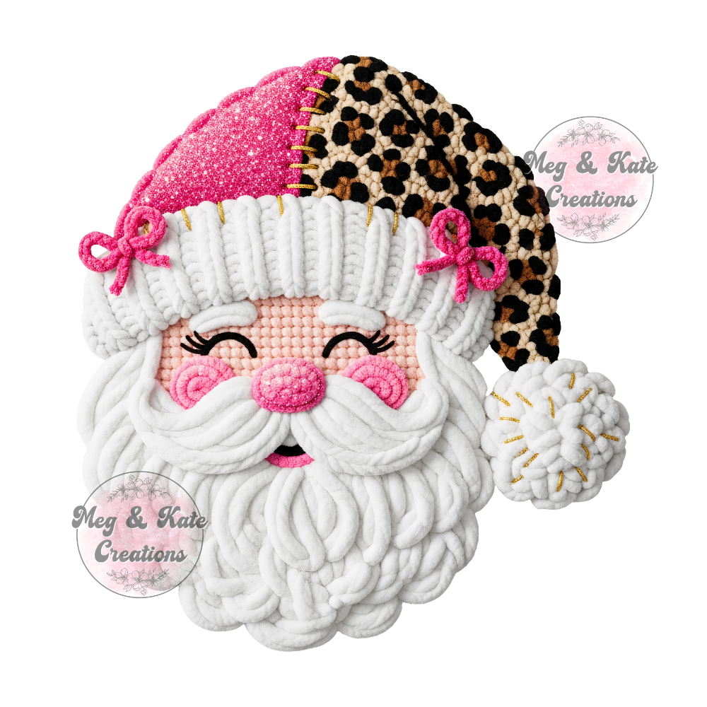 Faux Yarn Santa DTF TRANSFER