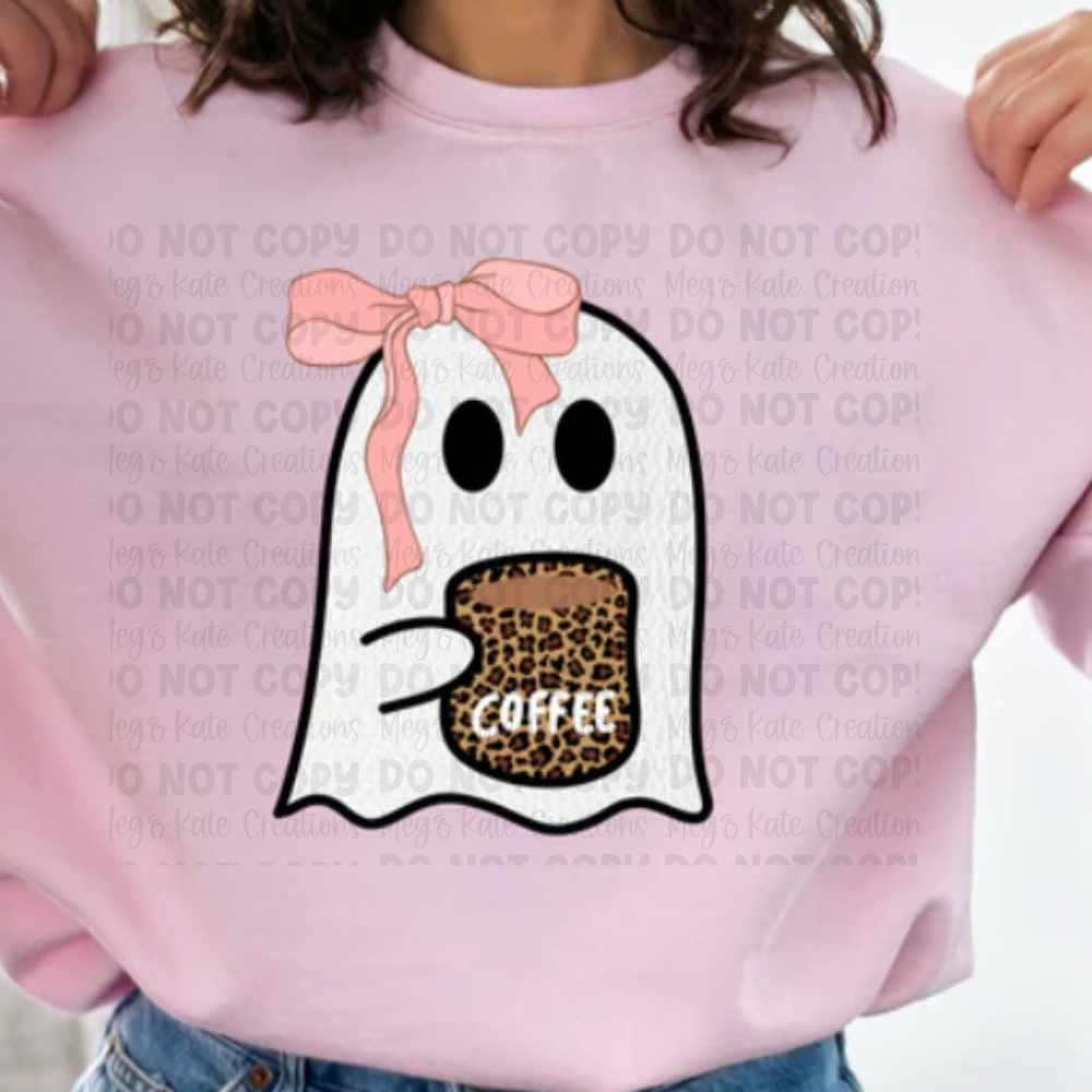 *PREORDER* Coffee Ghost Glitter Screen Print