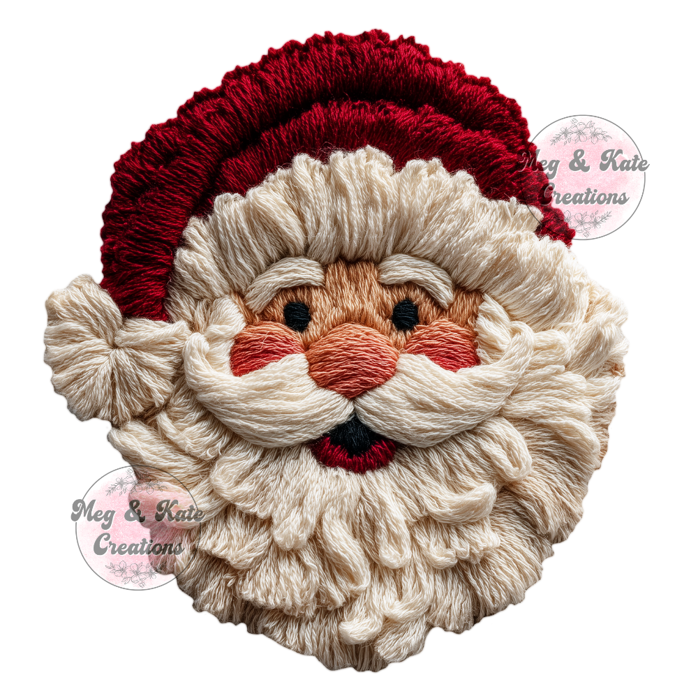 Faux Yarn Santa DTF TRANSFER