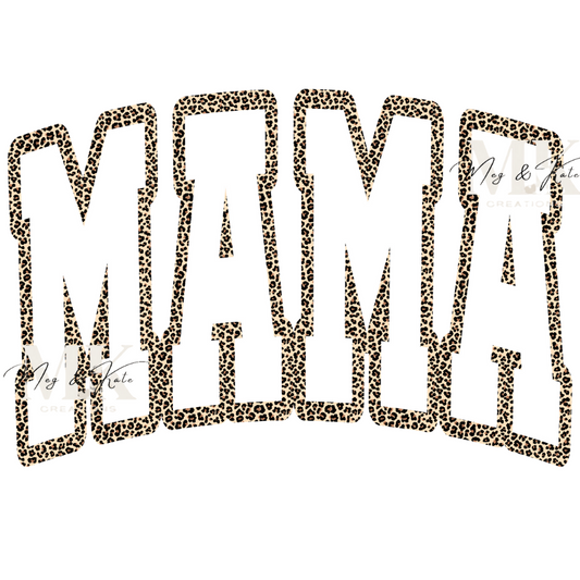 MAMA White Cheetah DTF TRANSFER