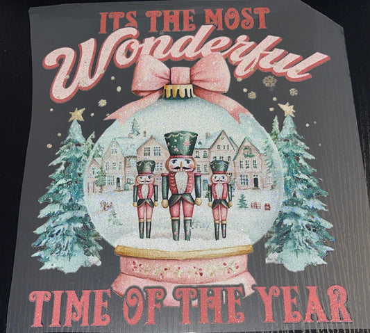 Nutcracker Snowglobe Glitter Screen Print