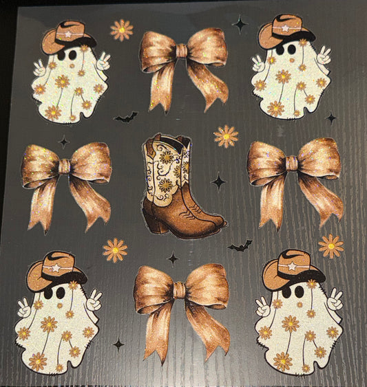 Western Ghosts Coquette Glitter Screen Print