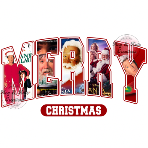 Santa Clause Merry Christmas DTF TRANSFER