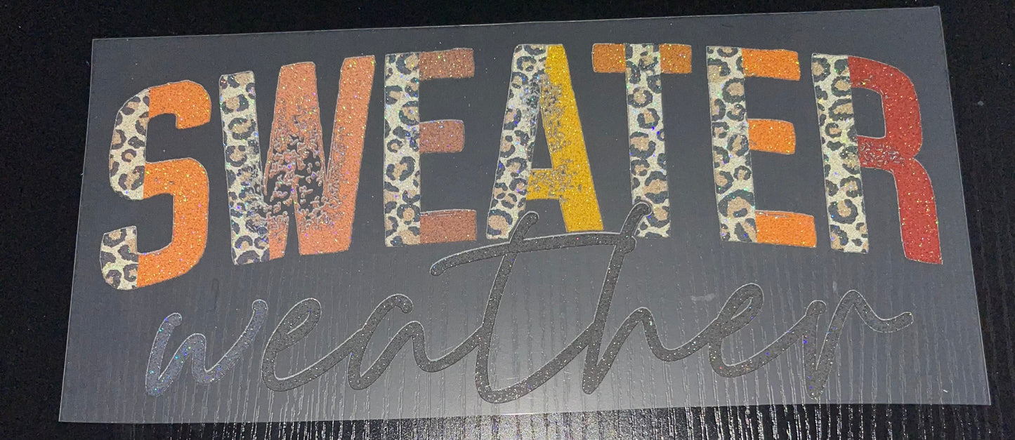 Sweater Weather Glitter Screen Print