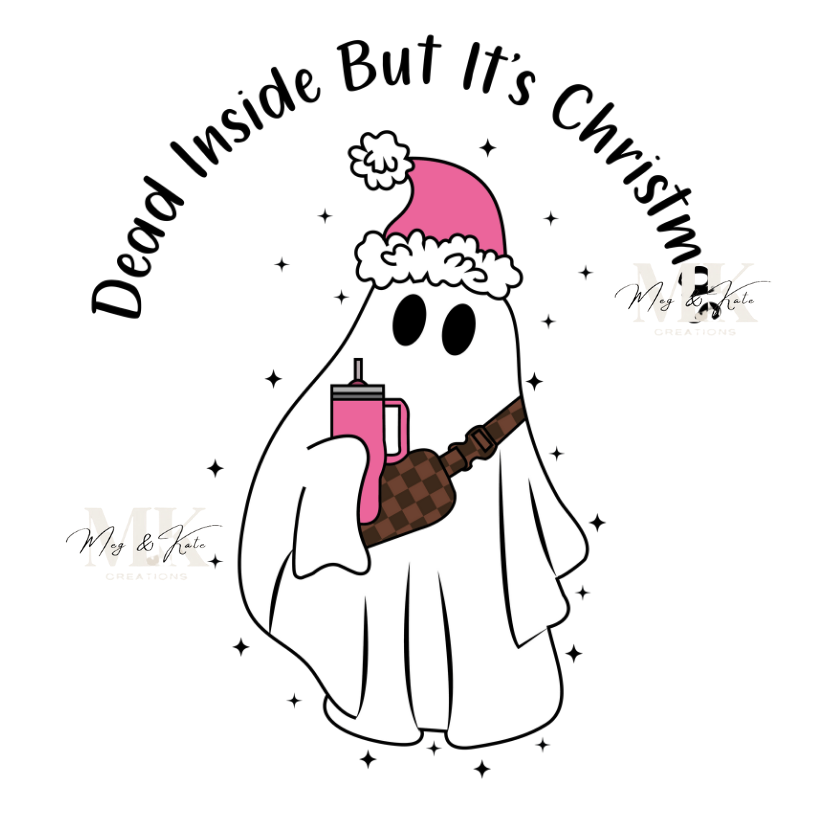 Dead Inside But It's Christmas DTF TRANSFER