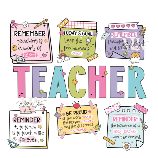 Teacher Reminders DTF TRANSFER