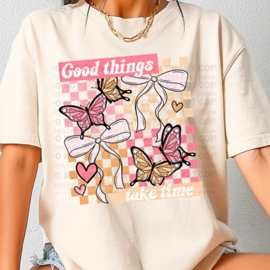 *PREORDER* Good Things Take Time Glitter Screen Print