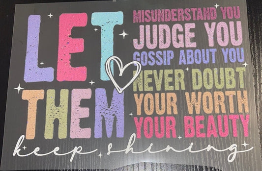 Let Them Glitter Screen Print