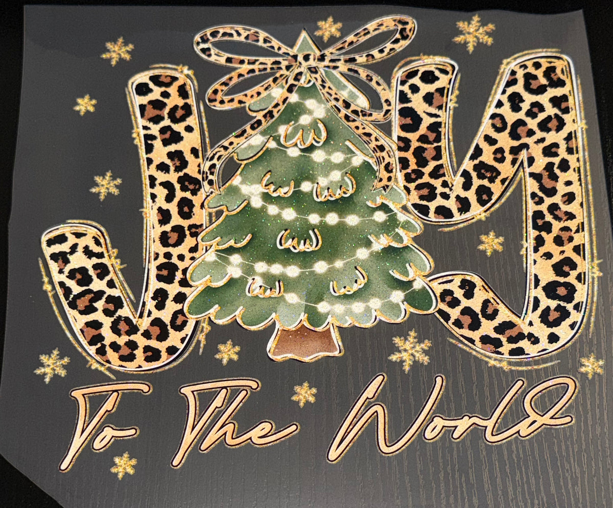 Joy to the World Glitter Screen Print