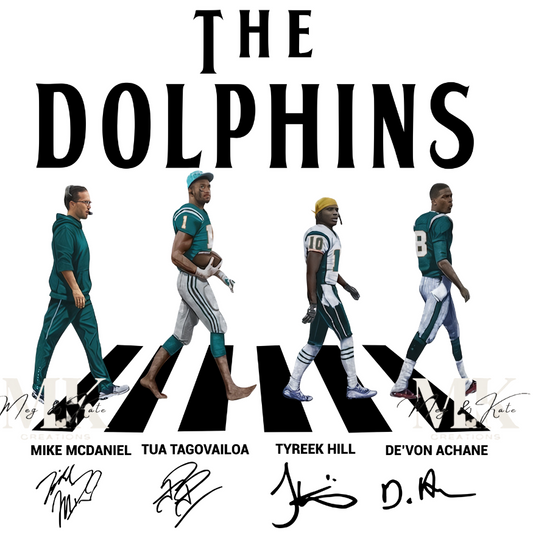 The Dolphins Walking DTF TRANSFER