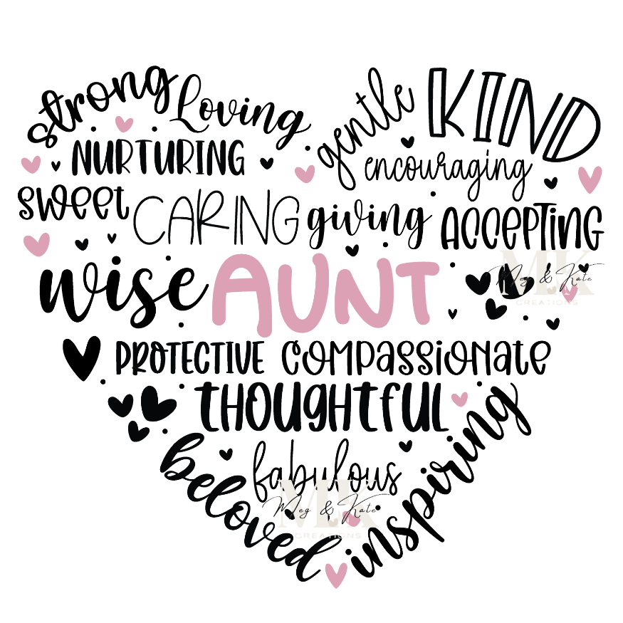 Aunt Heart DTF TRANSFER