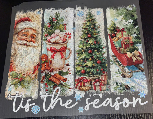 Tis the Season Panels Glitter Screen Print