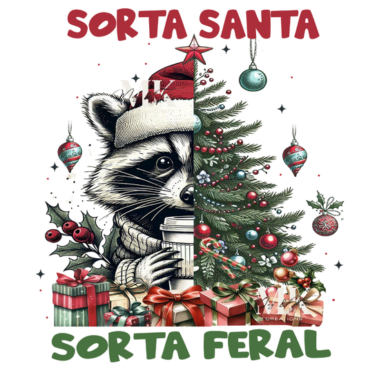 Sorta Santa Sorta Feral DTF Transfer