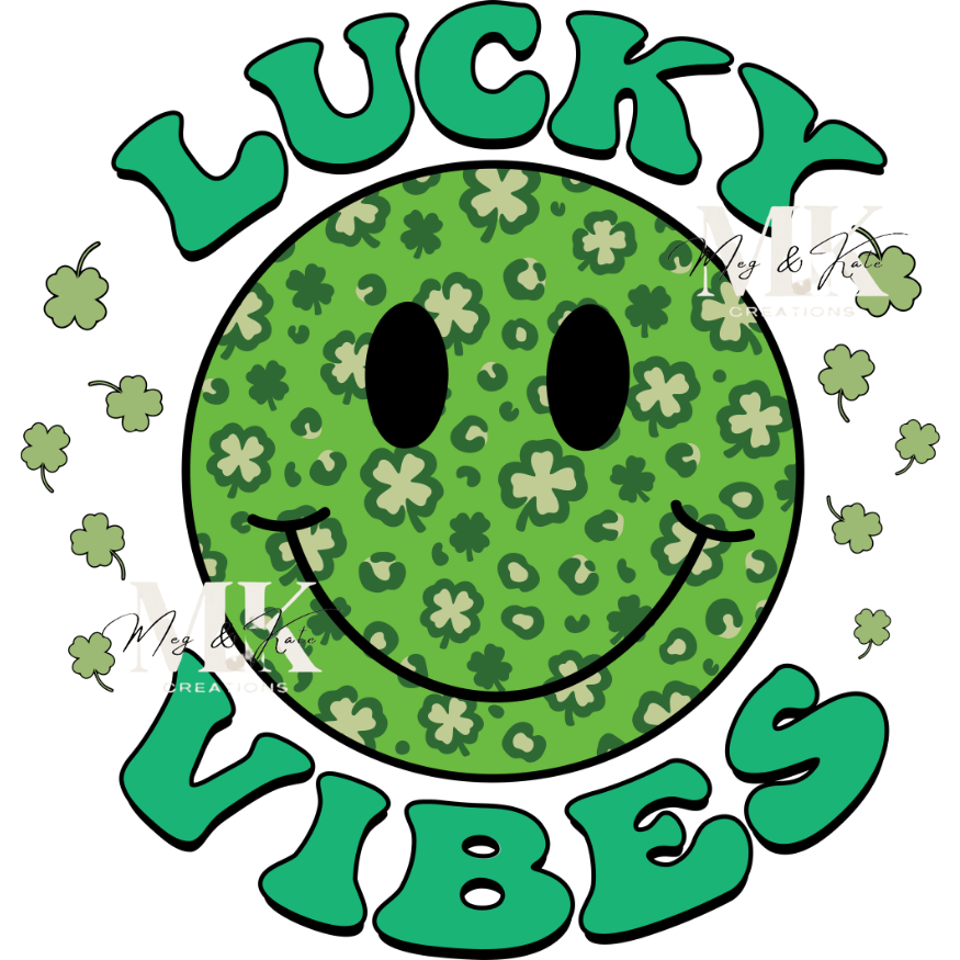 Lucky Vibes Smiley DTF TRANSFER