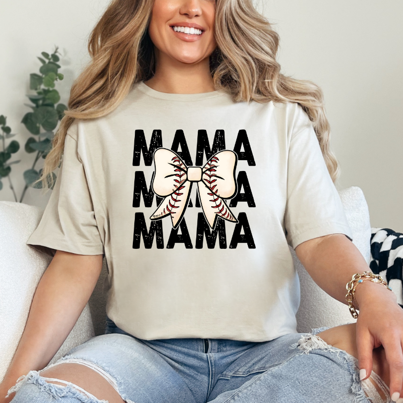 Mama Baseball Bow