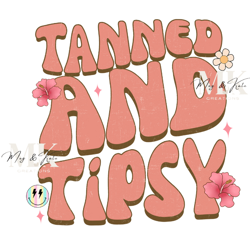 Tanned and Tipsy #6 DTF TRANSFER