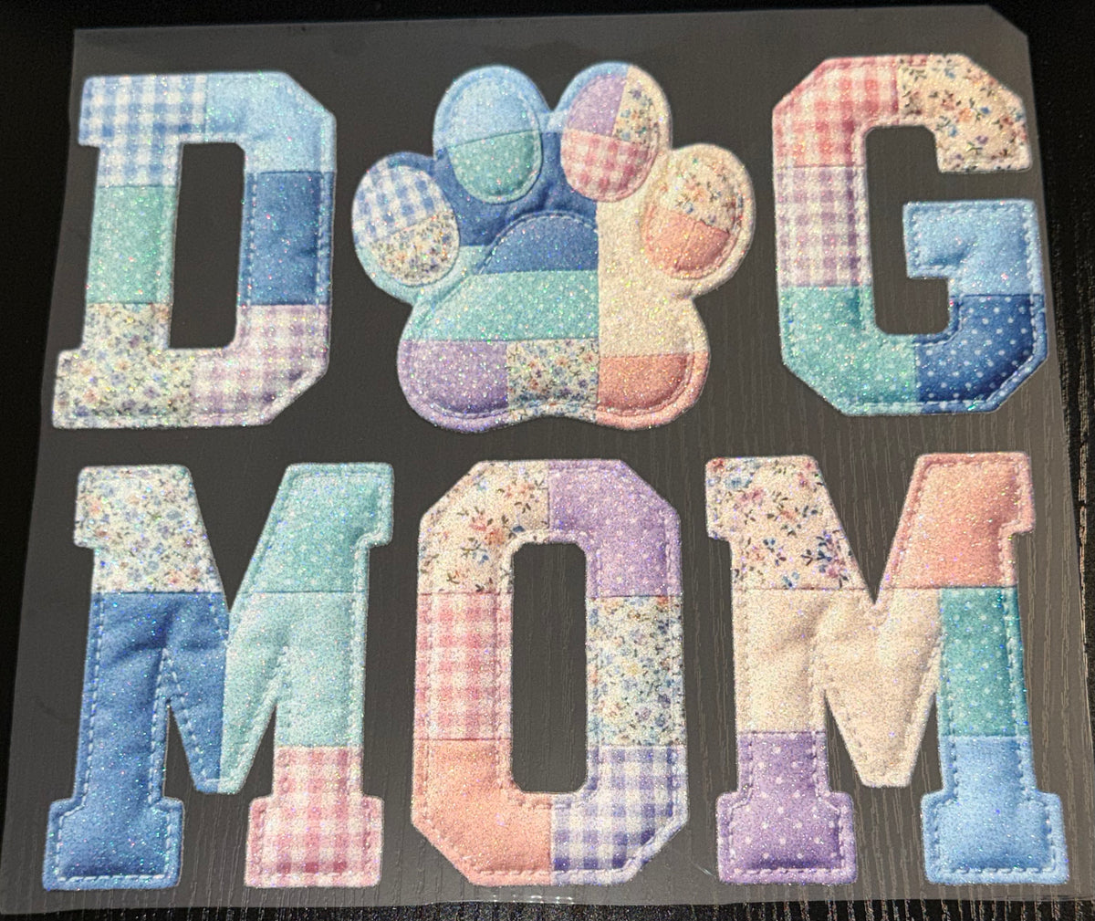 Dog Mom Glitter Screen Print