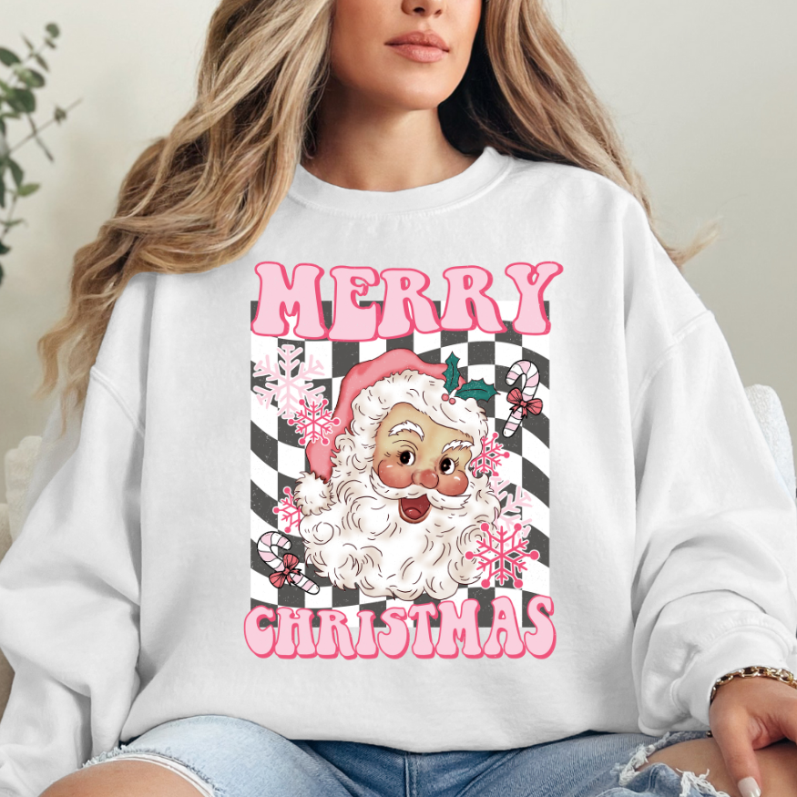 Pink Merry Christmas Santa